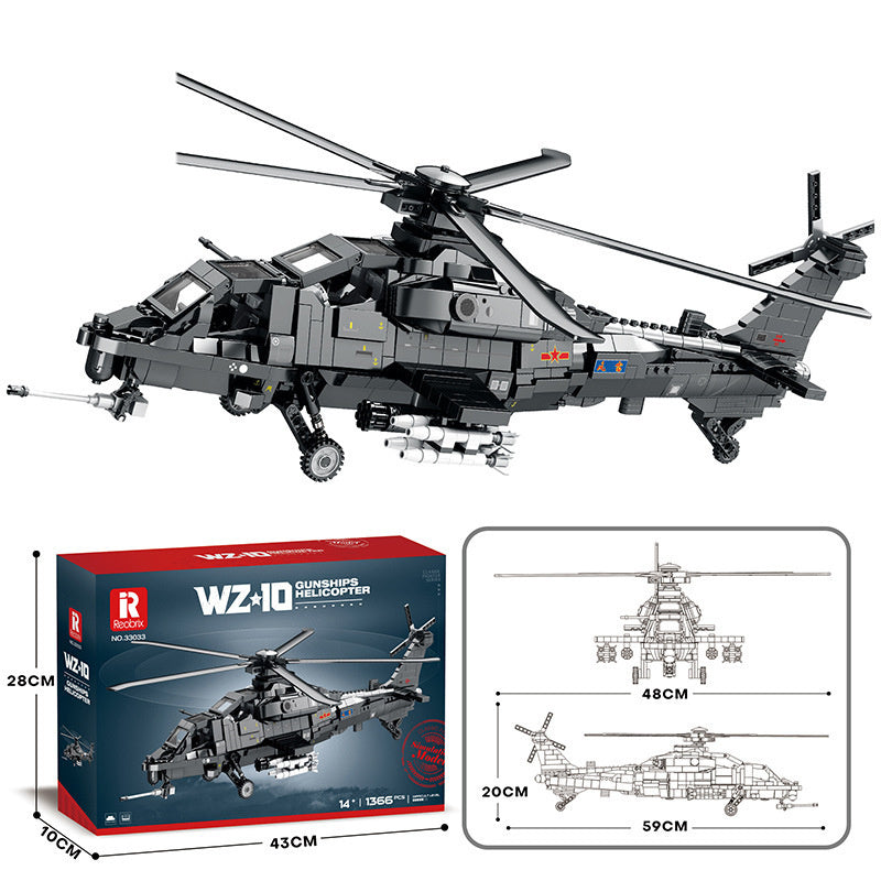 Military Models Fighter Assembling Building Blocks Toy