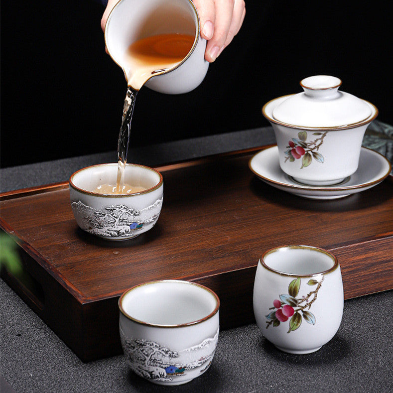 Ru Kiln Teetasse Kung Fu Tee -Set