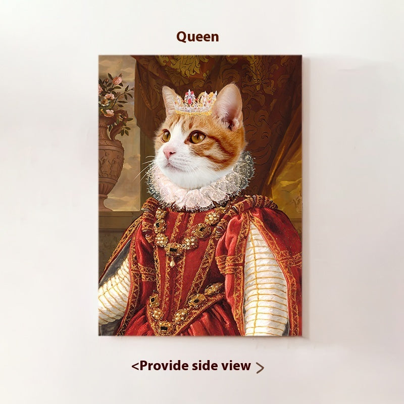 Süßes Haustier in Ölgemälde Katze Hund Kopf benutzerdefinierte Portrait