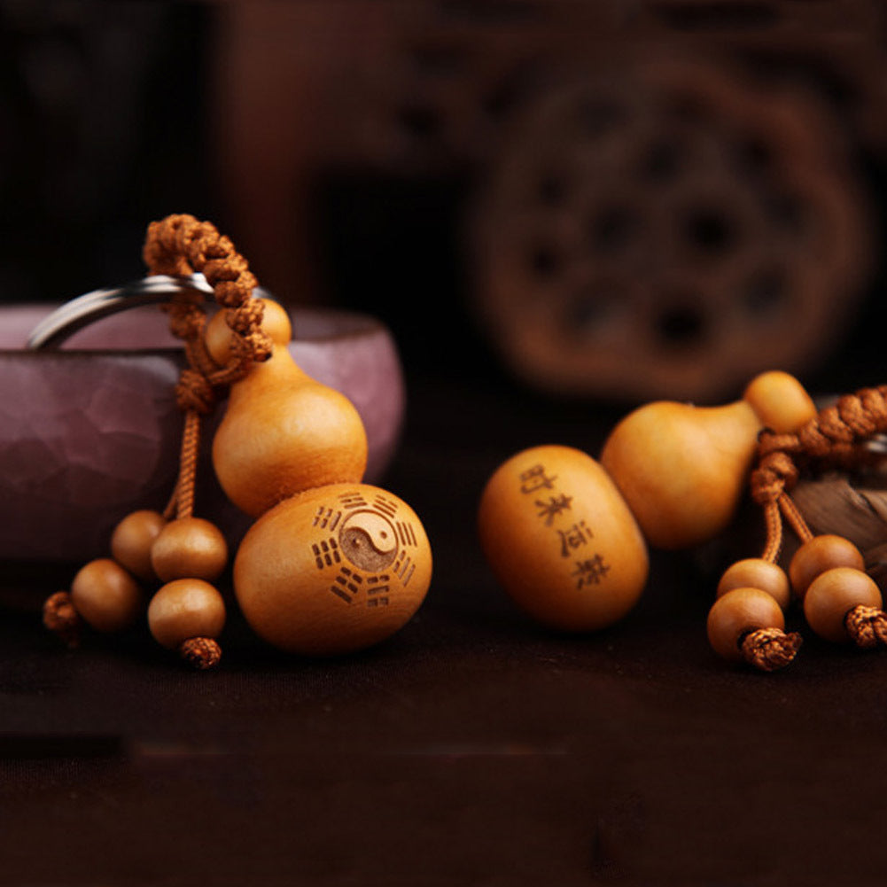 Mahogany Small Gourd Keychain