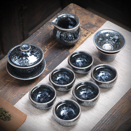 Tee -Set Jianzhan Tea Tasse Geschenk Keramik Kung Kung