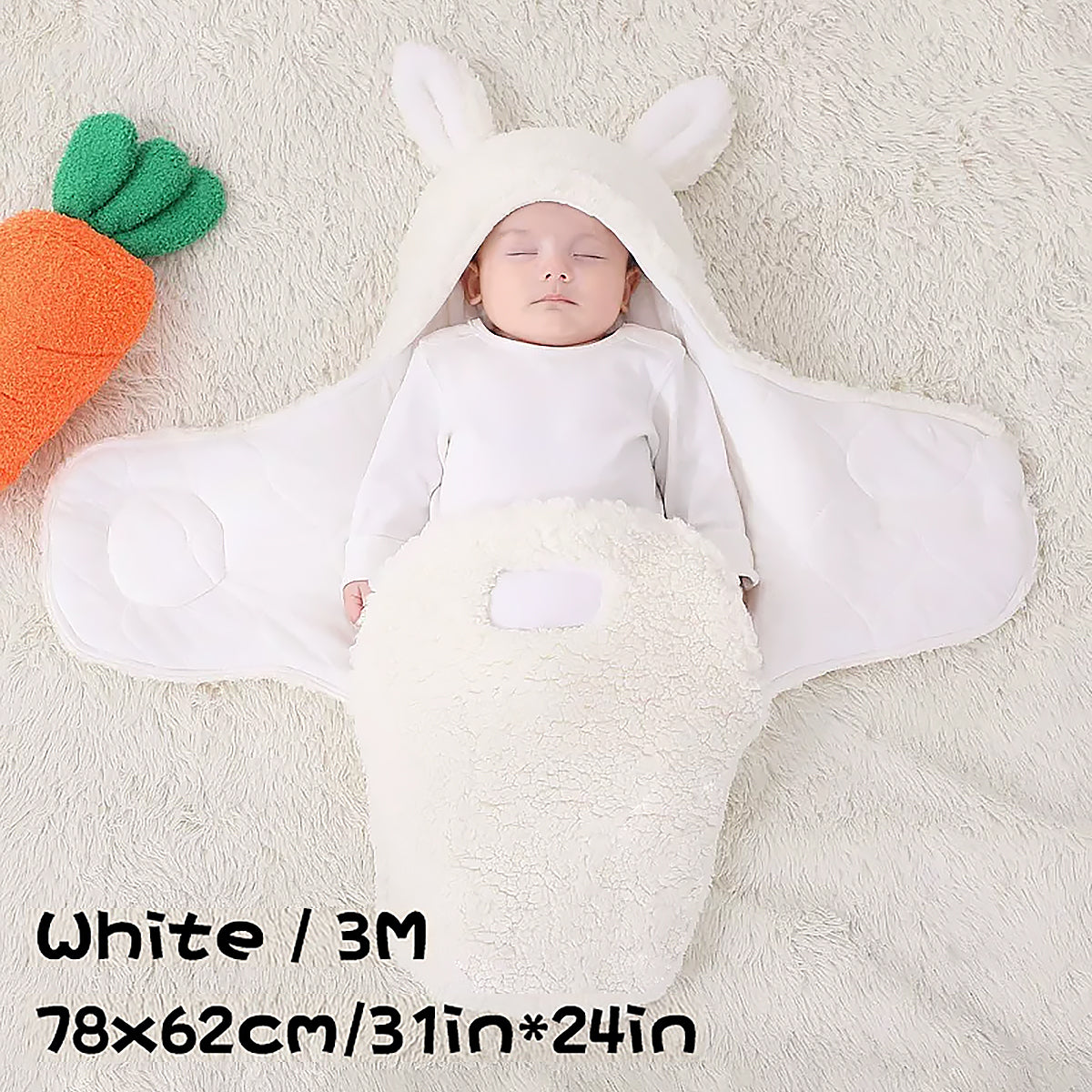 Warm Baby Swaddle Blanket Plush Newborn Sleep Sack-14