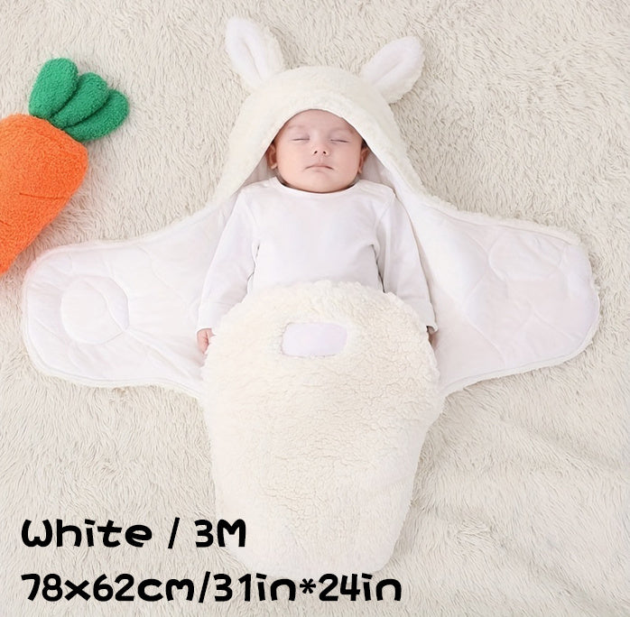 Super Soft Baby Sleeping Bag Fluffy Fleece Swaddle Blankets Unisex Baby Wrap