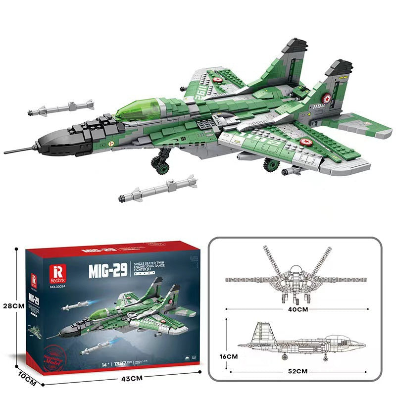Military Models Fighter Assembling Building Blocks Toy