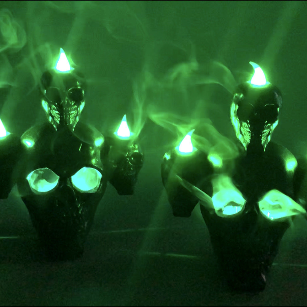 Halloween Skull Candle Light Ornaments with LED Glow-3