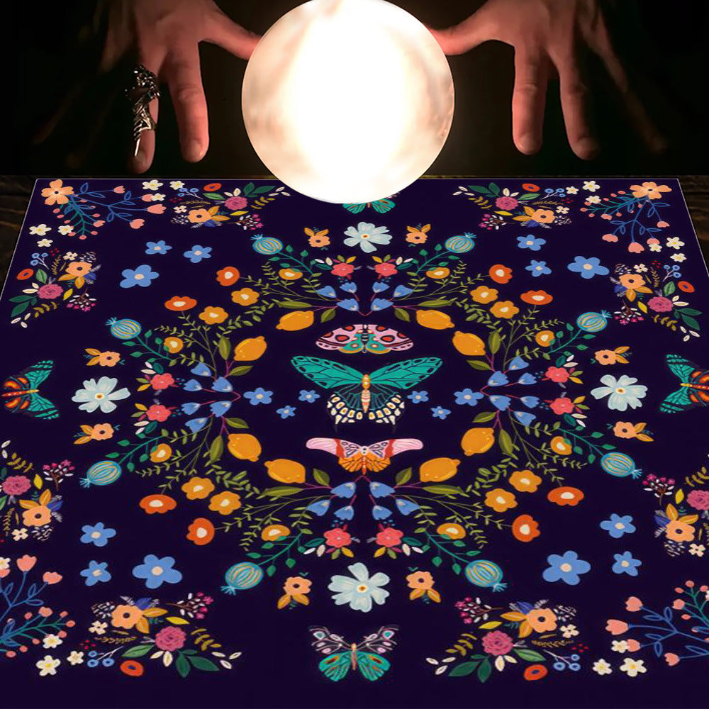 Tarot Table Cloth Moon Sun Lucky Tree Flannel Tablecloth-8