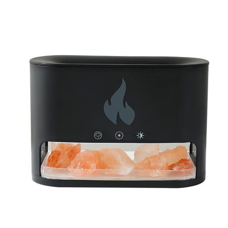 New Flame Humidifier Aromatherapy Machine Crystal Salt Stone Colorful Atmosphere Lamp