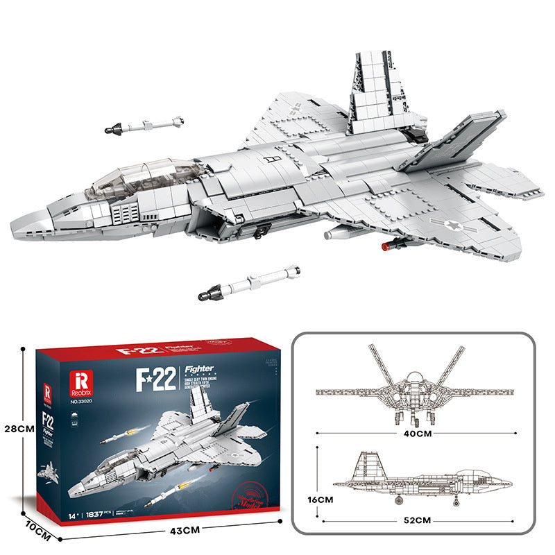 Military Models Fighter Assembling Building Blocks Toy