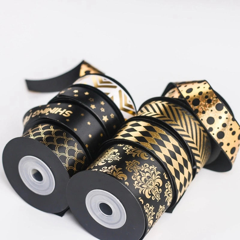 Bronzing Gift Wrap Ribbon Bow Flower Material Packaging