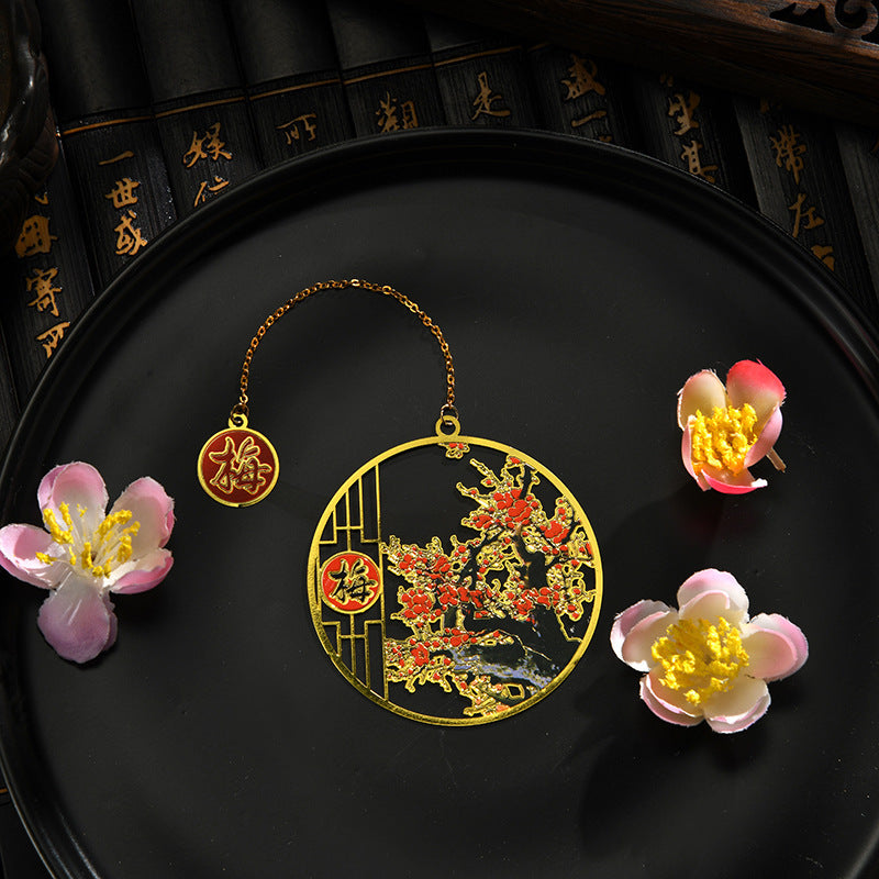 Chinesischer Stil Blume Gott klassisches Lesezeichen Lehrer -Farbgeschenk