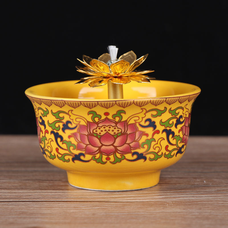 Dragon Boat Festival Haushaltsöllampen Buddha Front Keramik Buddha Lampe