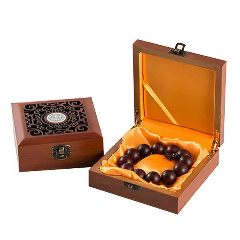 Schmuckschachtel Holz Buddha Perlen Armbandschachtel