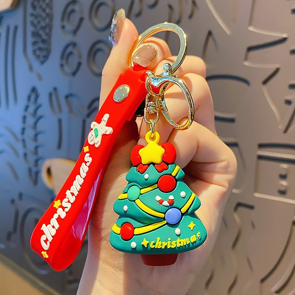 Christmas Exclusive Cartoon Doll Ring Buckle Resin Keychain-5