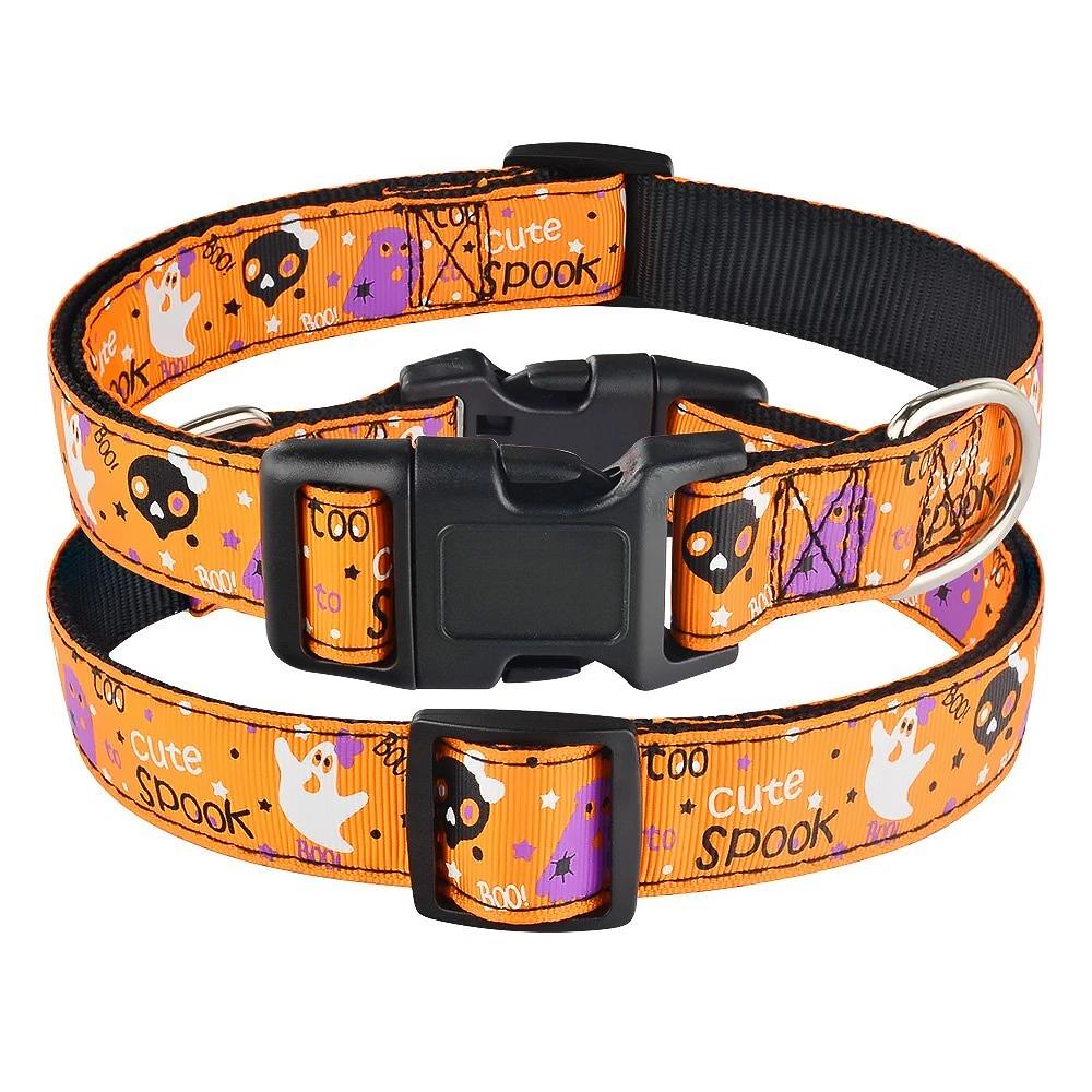 Halloween Cartoon Pattern Pet Collar for Dogs and Cats-6