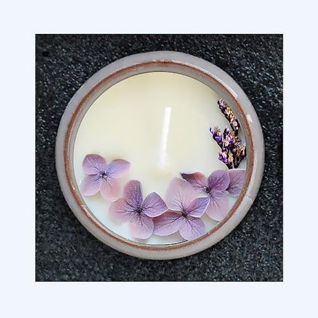 Dried Flower Scented Candle Mini Ceramic Soy Wax Cup-14