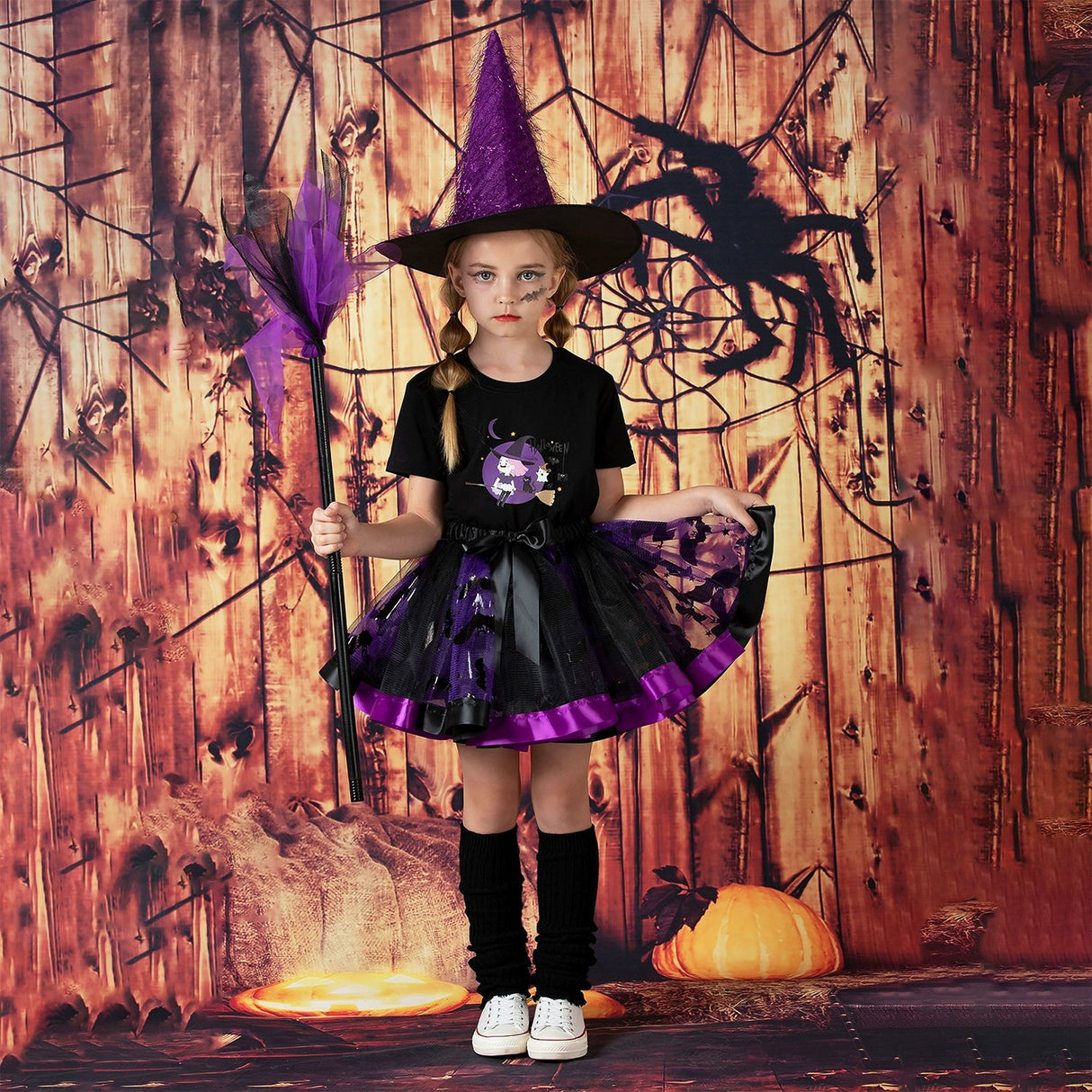 Children’s Halloween Skirt – Cute A-Line Tulle Costume for Girls-1