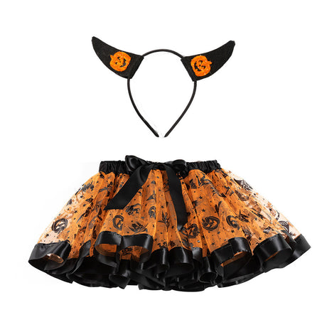 Children’s Halloween Skirt – Cute A-Line Tulle Costume for Girls-2