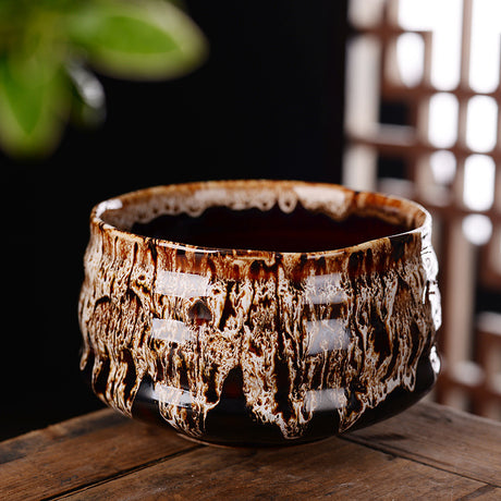 Handgefertigte Tee Tasse fließende Glasur -Tee -Set