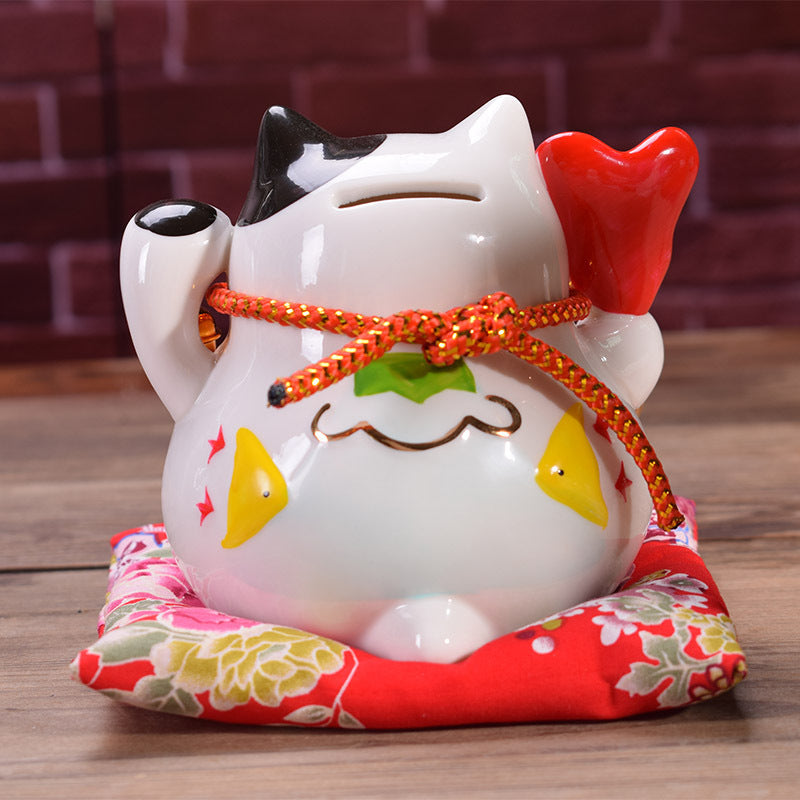 Ceramic Crafts Feng Sheng Shui Qi Lucky Cat Creative Decoration
