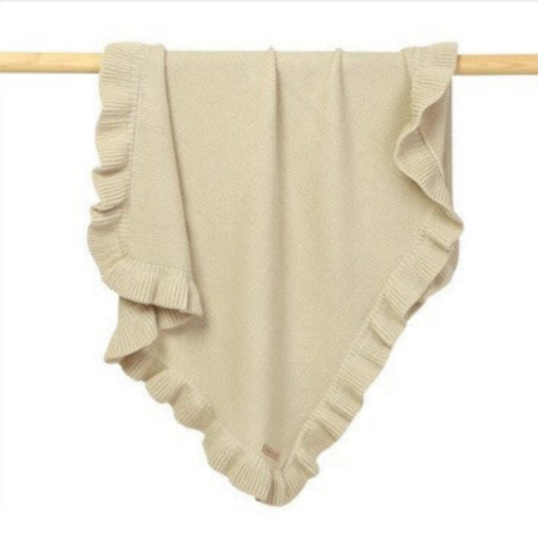 Knitted Baby Blankets Newborn Swaddle Wrap Ruffle