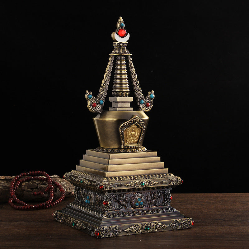 Fengshui Bodhi vergoldete Edelstein -Reliktpagode Yalita Buddha Pagode Bodhi Pagode