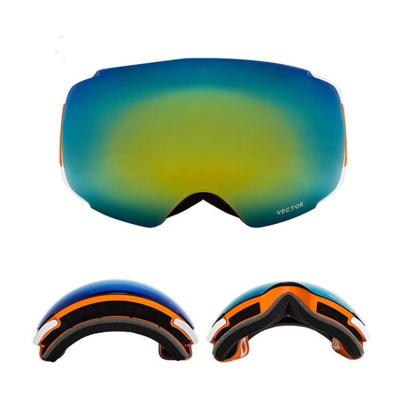 Compass Ski Glasses Double-layer Lens Anti-fog Spherical Surface Mountaineering Goggles