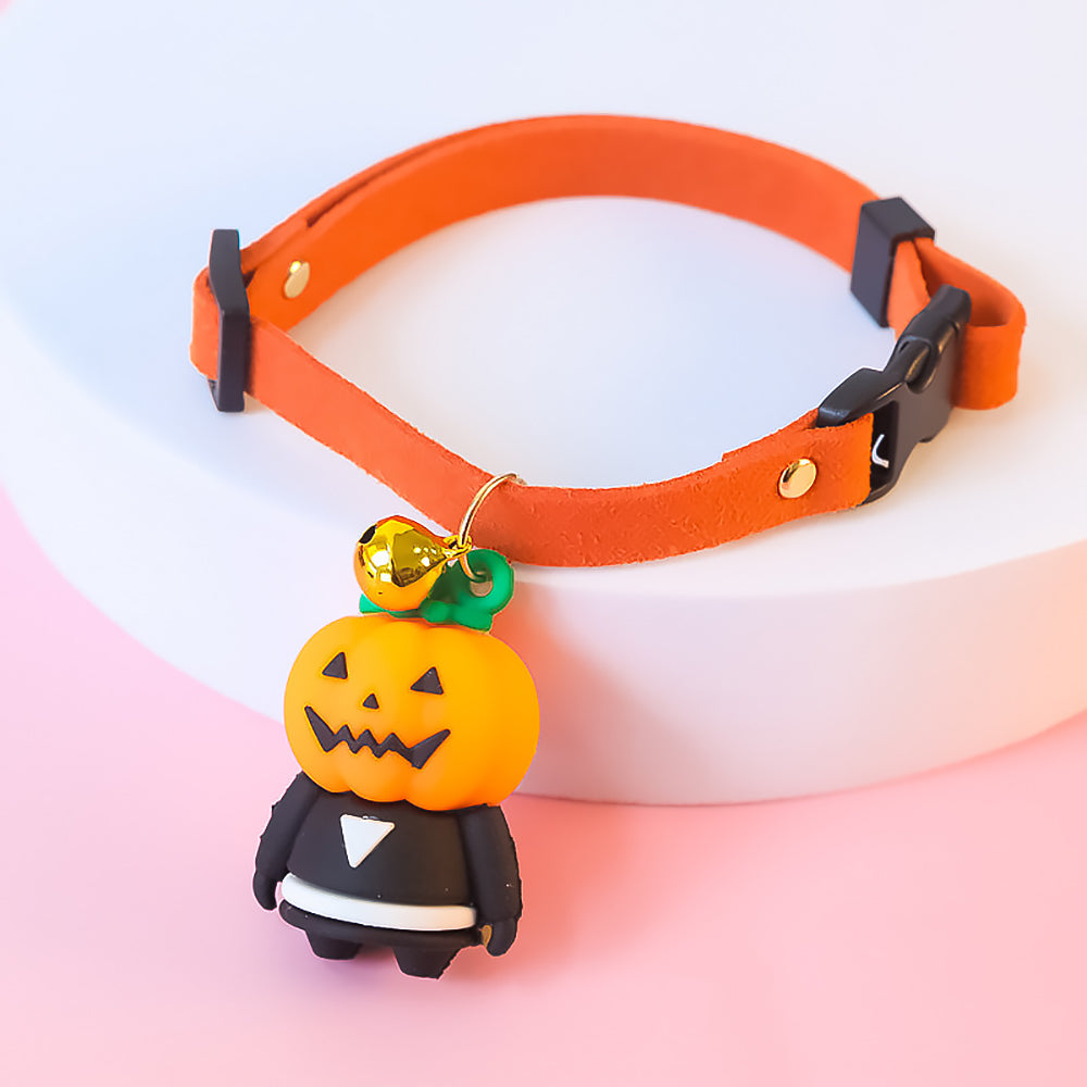 Halloween Pet Collar Decoration Pumpkin & Glow Skull Design-5