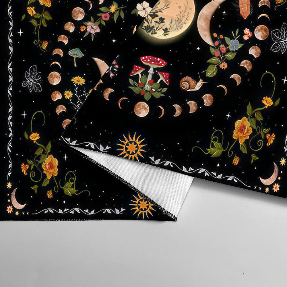 Tarot Table Cloth Moon Sun Lucky Tree Flannel Tablecloth-3