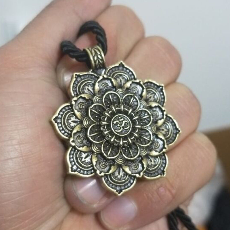 Viking Tibetan Spirit Halskette Tibetaner Mandala Anhänger Halskette