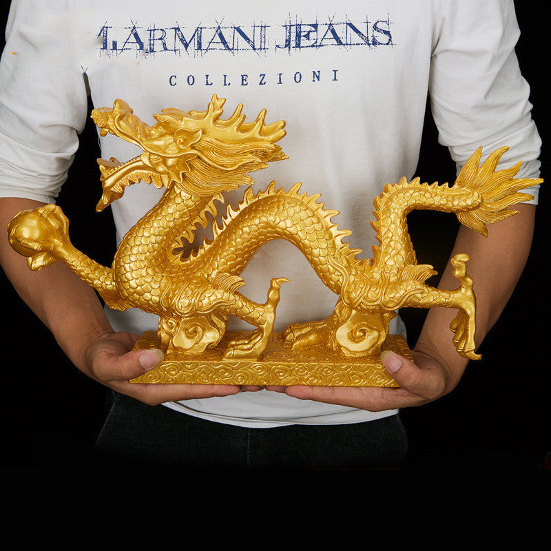 Five-clawed Gold Dragon Wealth Attracting Ornament Study Room Decoration