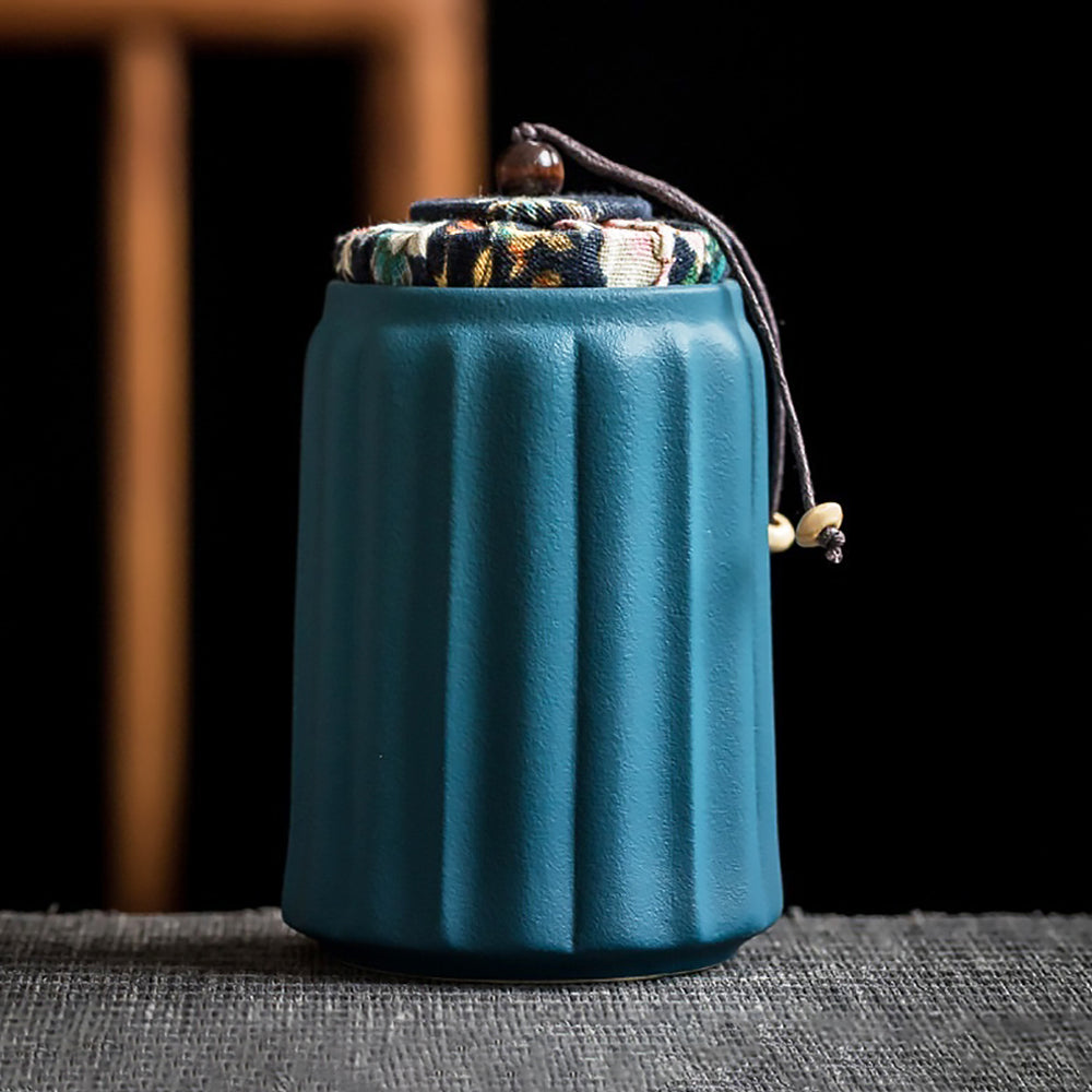 Chinese Ceramic Tea Jar Retro Glaze Kiln Sealed Canister Gift-4