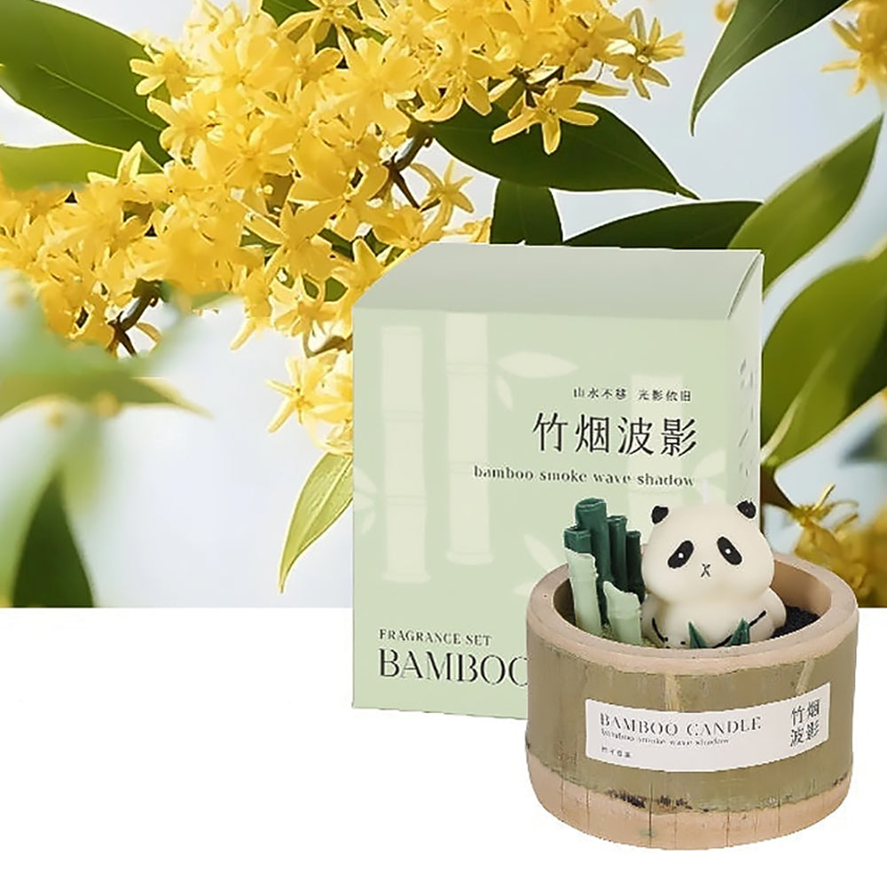 Bamboo Scented Candle Handmade Soy Wax Aromatherapy Gift-10