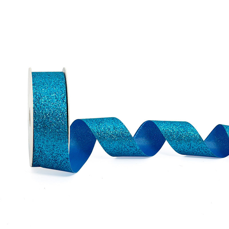 Super Shiny Gold Colorful Christmas Gift Flower Gift Wrap with Satin Ribbon