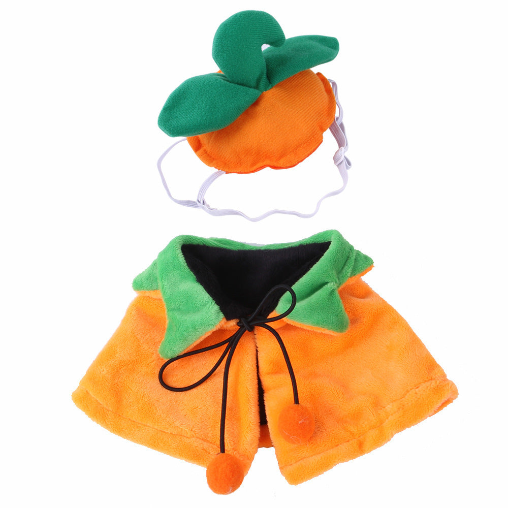 Halloween Pumpkin Cloak Pet Costume Double Sided Plush Outfit-6