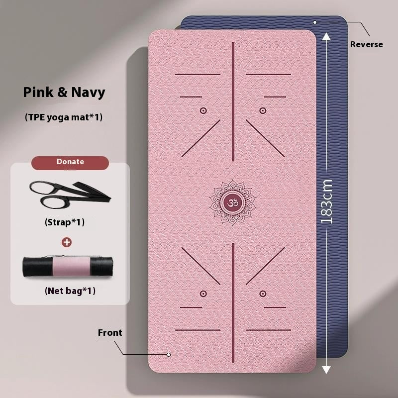 TPE Two-color Yoga Mat Thickened Non-slip