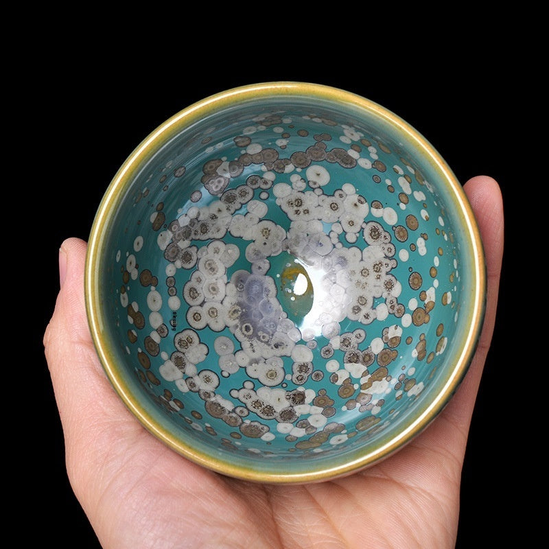 Kiln gebackene Jian Zhan Teacup Kung Fu Tee Set Haushaltstee Tinte Tasse