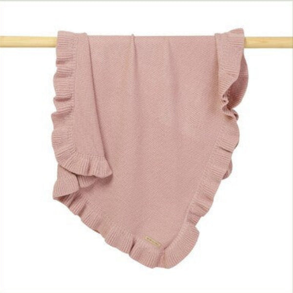 Knitted Baby Blankets Newborn Swaddle Wrap Ruffle