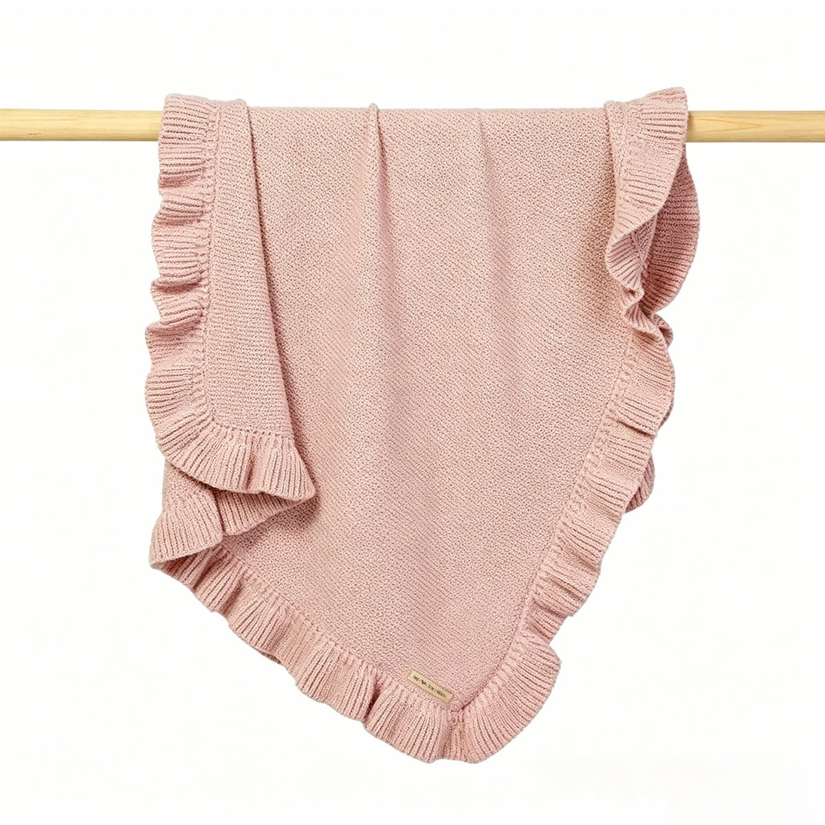 Knitted Baby Blanket Ruffle Newborn Swaddle Wrap All Season-9