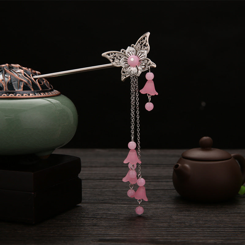 Langes Quasten -Haarnadelhaarnadel -Top -Clip -Schritt -Kopfschmuck