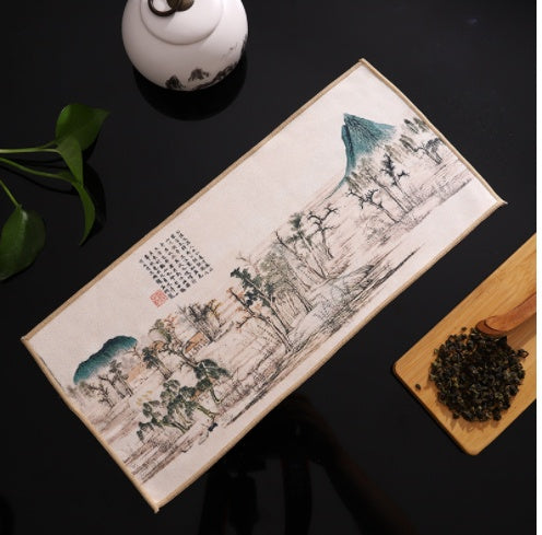 Kung Fu Tee Set Accessoires absorbierende verdickte Mattenlappen