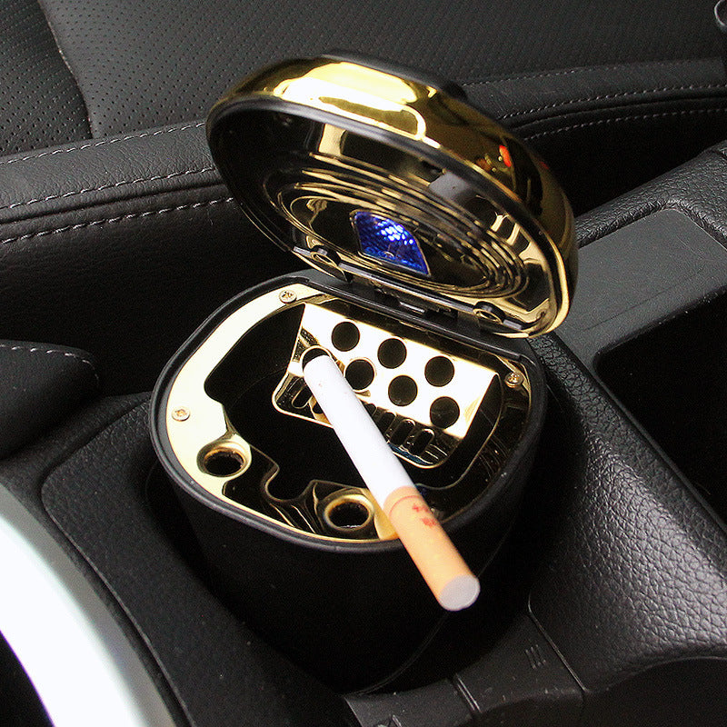 Push-pull Lighter Cool Car Accessories Detachable Car Ashtray Smell Proof with Lid LED Light