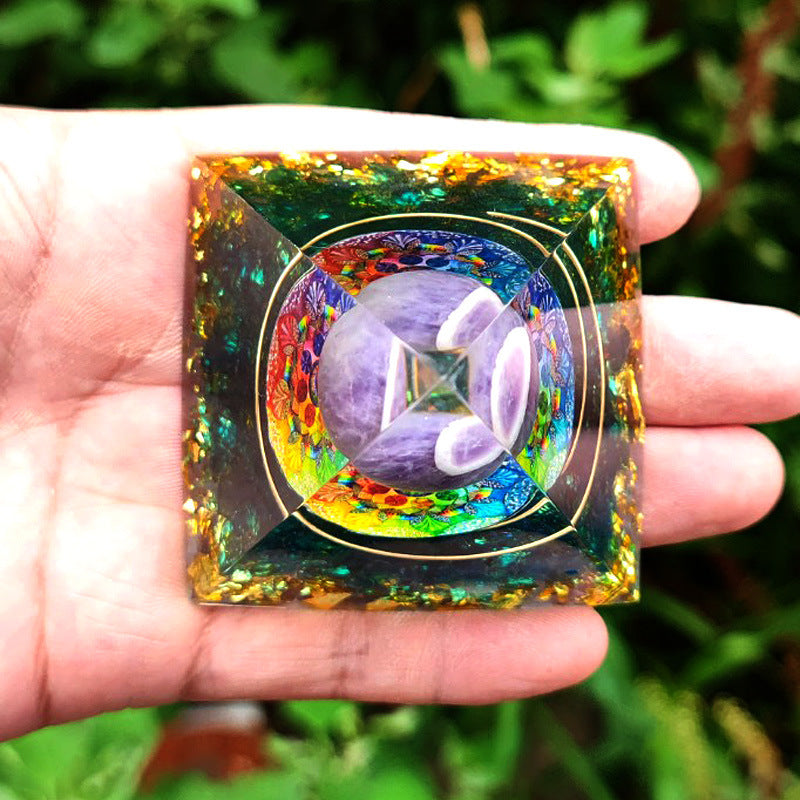 Crystal Ball Pyramid Crushed Stone Drip