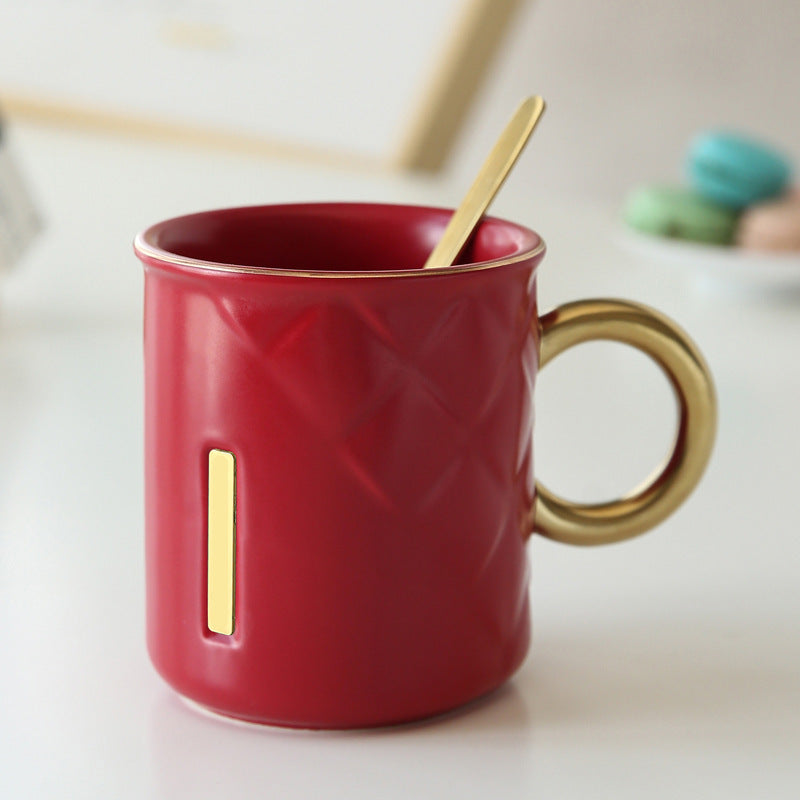 Kreative Keramiktasse Kaffeetasse mit vergoldetem Griff