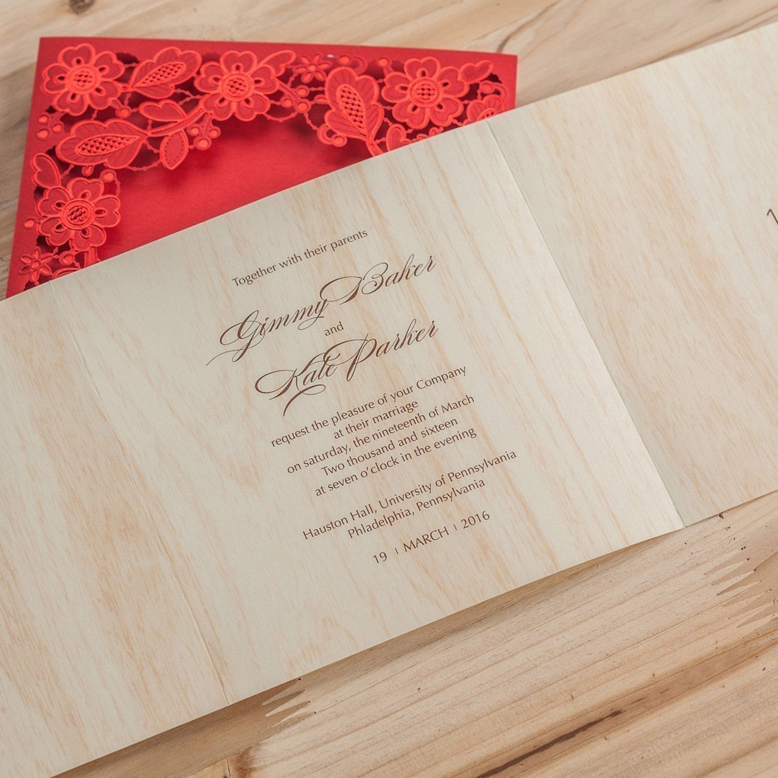Personalized Custom Red Invitation