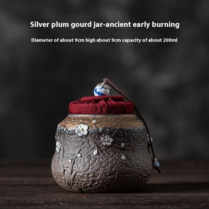 Steinzeug alter Rockton Tee Caddy kleine Keramikhände