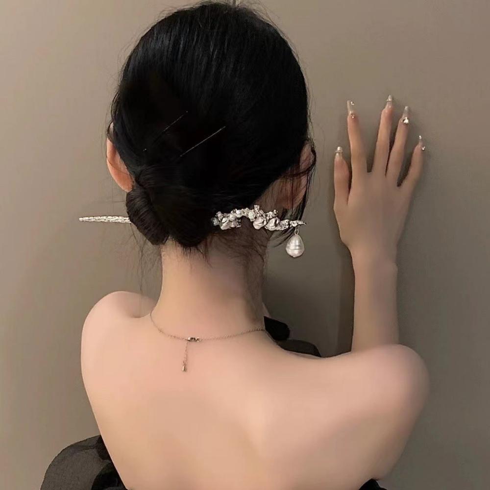 Neue chinesische Metallpearl -Haarnadel