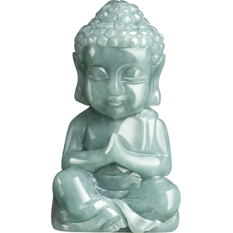 Jade Blue Water 3D Buddha Pendant