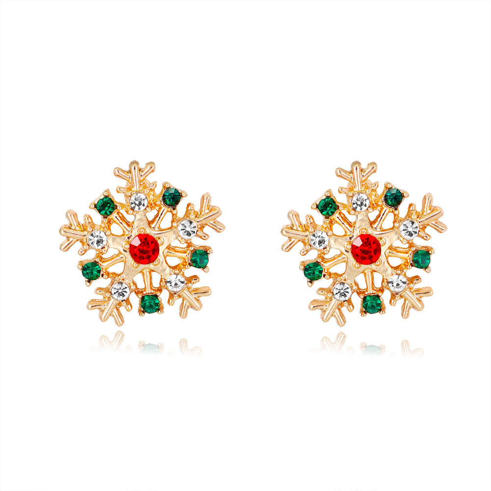 Snowflake Diamond Earrings for Women Holiday Gift-5