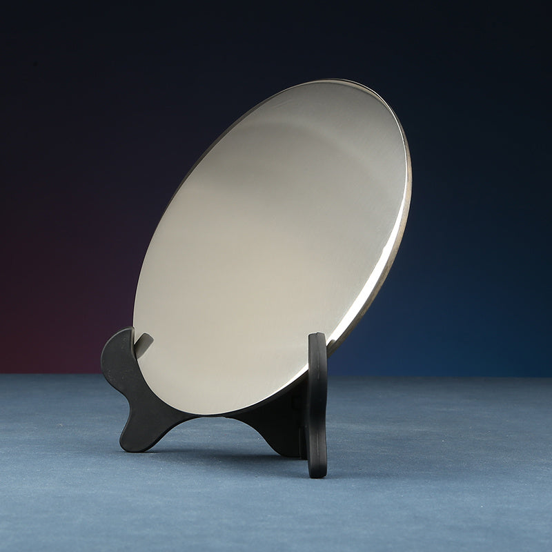 Antique Bagua brass mirror with flat Tai design