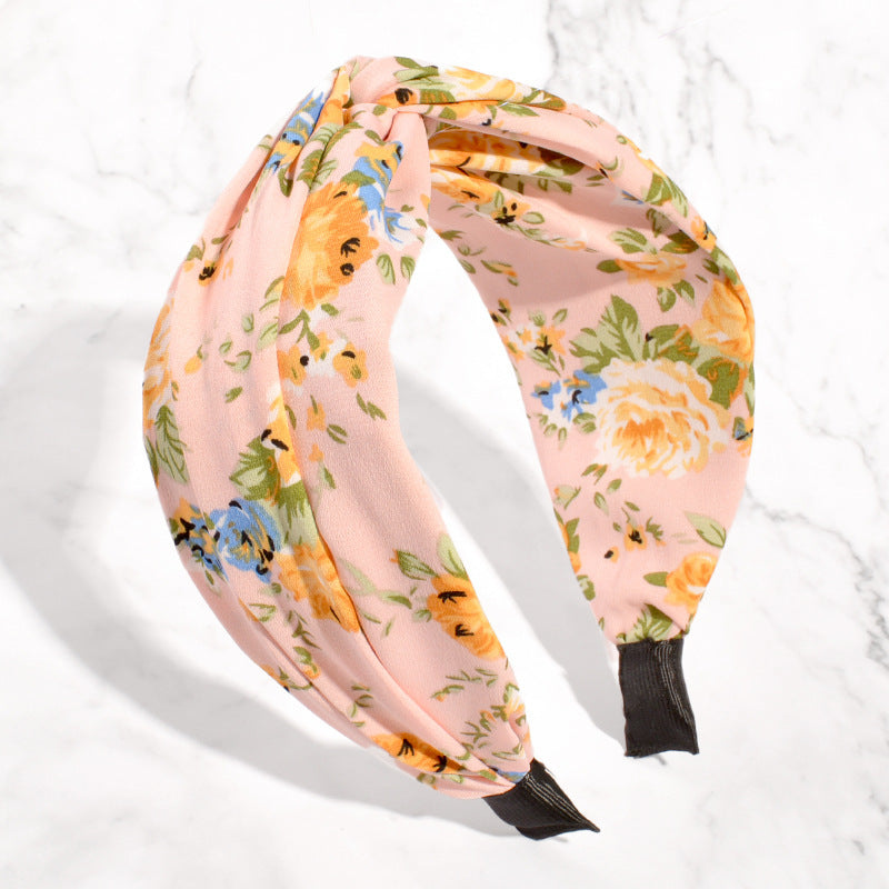 Blumenstirnband Sommer Haarnadel mit breiter Kante geknotetes Mädchen Mori